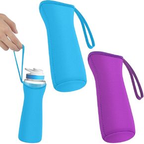 قطعتان من الأكمام الواقية من NBOOCUP مع مقبض لزجاجة مياه Cirkul سعة 22 أونصة، مناسبة للزجاجات البلاستيكية والفولاذ المقاوم للصدأ، غطاء مضاد للانزلاق مصنوع لملحقات Cirkul، مادة ماصة للعرق in Kuwait