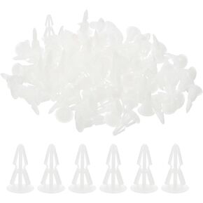 PATIKIL PCB Support Spacer, 200Pack 6.4mm/0.25" Supporting Height PCB Standoff Isolation Board Stand Column Round Head Plastic Support for PCB PC Board, White