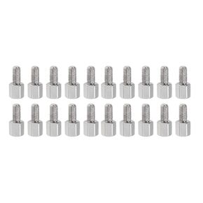 YOKIVE 20 Pcs M3 Standoff Screws, Nickel Plated Hex PCB Standoffs, Keep Height Consistent, Great for Motherboard (Silver Tone, 5mm+6mm)