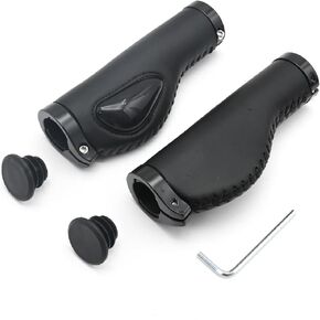 Bike Handlebar Grips Scooter Handle Grips Dual Lock On for 0.87In BMX Mountain Bike MTB MTN Beach Downhill City Bike Handlebar Grips