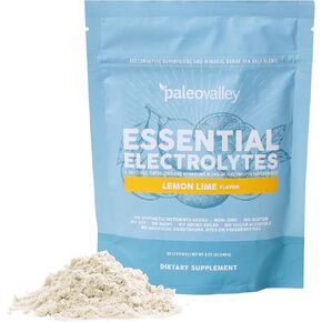 Paleovalley Essential Electrolytes Powder - Full Spectrum Watermelon Electrolyte Powder for Hydration, Energy and Muscle Recovery - No Sugar Added - 28 Servings