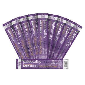 Paleovalley 100% Grass Fed Teriyaki Beef Sticks - Delicious Gluten Free Beef Snack - High Protein Keto Friendly
