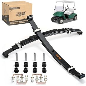10L0L EZGO TXT Heavy Duty Rear Leaf Spring - Golf Cart 4-Leaf Leaf Spring with Bushings & Sleeves 1012303 74207-G02 72618-G01