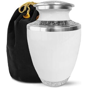 Cremation Urns for Human Ashes - Grecian Classic Red Large Decorative Urn for Adult Men & Women - Burial Urns for Adult Human Ashes