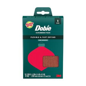 Scotch-Brite Holiday Dobie Scrub Pad, Quick-Dry Mesh Scouring Pad with a Festive Red Color