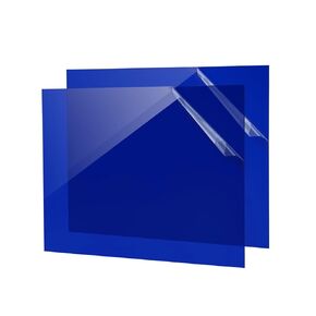Blue Acrylic Sheet 12" x 16" x 1/8", 2 Pack UU&FIL Glossy Translucent Colored Cast Plexiglass Sheets for Laser Cutting, DIY Display Projects, Wall Decor, Signs, Crafts, Easy to Cut and Engrave
