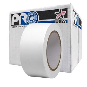 ProTapes Pro 50 Premium Vinyl Safety Marking and Dance Floor Splicing Tape, 6 mils Thick, 36 yds Length x 2" Width, White (Pack of 24)