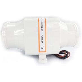 SEAFLO 3" In-Line Blower Bilge 12V w/Quiet Operation Low Amp Draw