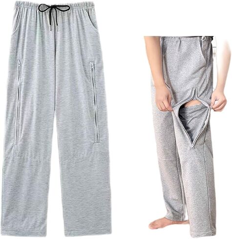 Nephrostomy Bag Pants, Catheter Leg Bag Pants Dual Zip Pockets, Urine Bag Trousers for Foley, Nephrostomy, Ostomy in Saudi Arabia
