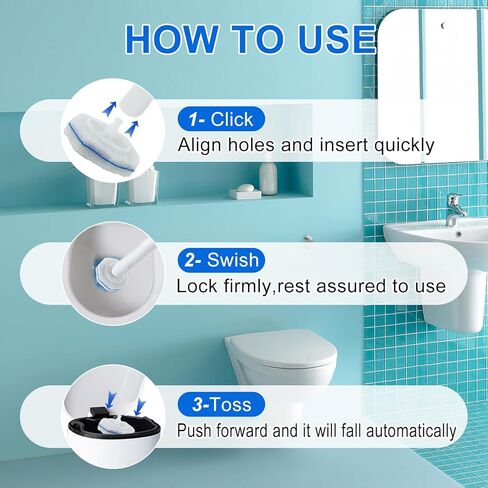 50pcs Disposable Toilet Wand Refills,Toilet Brush Heads Compatible with The Brand ToiletWand Refills and Most Disposable Toilet Brush Systems,Upgrade Fiber Wand Refills for Closestool Cleaning in Saudi Arabia