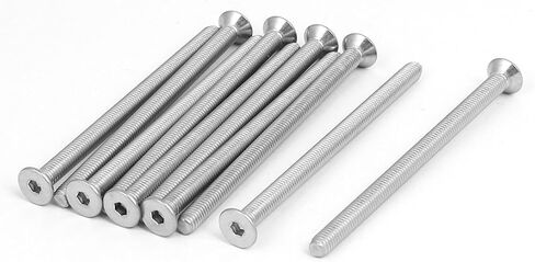 uxcell M5x80mm 304 Stainless Steel Flat Head Hex Socket Screws Fastener DIN7991 10pcs in Saudi Arabia