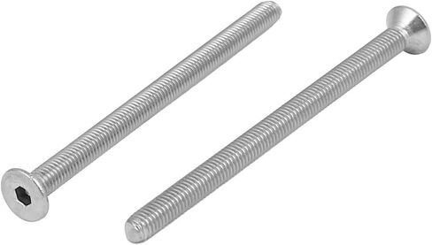 Uxcell M5x80mm 304 الفولاذ المقاوم للصدأ شقة رئيس عرافة المقبس مسامير السحابة DIN7991 10 قطع in Saudi Arabia