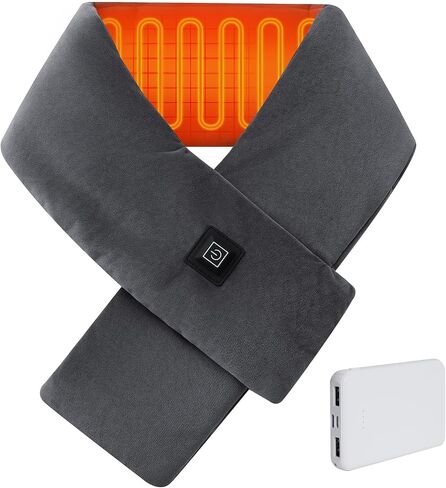 Heated Neck Wrap Scarf for Neck Pain Relief, Cordless Neck Heating Pad with 5000mAh Power Bank, Electric Heated Neck Warmer with 3 Heat Settings in Saudi Arabia