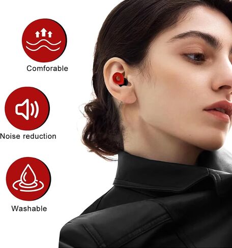 Earplugs Noise Cancelling Silicone Ear Plugs Reusable Ear Plugs (Green & White, One Size) in Saudi Arabia