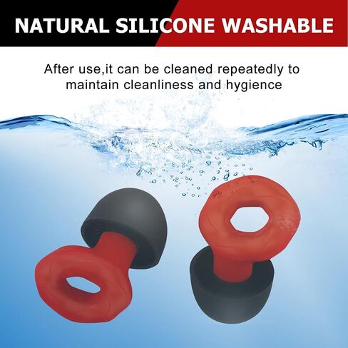 Earplugs Noise Cancelling Silicone Ear Plugs Reusable Ear Plugs (Green & White, One Size) in Saudi Arabia