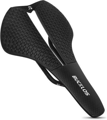BUCKLOS 3D Printed Bike Saddle Road Bike Mountain Bike Seat Cushion，Full Carbon Fiber Mountain Bike Bicycle Saddle - Support Road MTB BMX and Gravel Bike in Kuwait