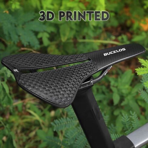 BUCKLOS 3D Printed Bike Saddle Road Bike Mountain Bike Seat Cushion，Full Carbon Fiber Mountain Bike Bicycle Saddle - Support Road MTB BMX and Gravel Bike in Kuwait