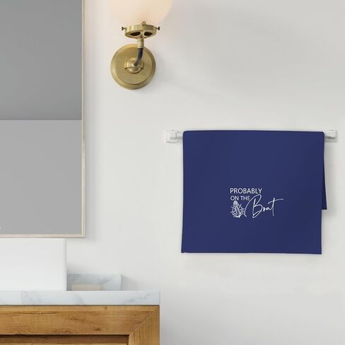 Navy Blue Nautical Kitchen Towels, Boat Owners Gifts Dish Towels, Navy Blue Probably on The Boat Decorative Hand Towels for Bathroom Kitchen, Blue Nautical Bathroom Kitchen Decor(16x24 Inch) in Saudi Arabia