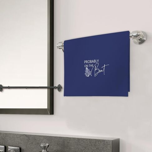 Navy Blue Nautical Kitchen Towels, Boat Owners Gifts Dish Towels, Navy Blue Probably on The Boat Decorative Hand Towels for Bathroom Kitchen, Blue Nautical Bathroom Kitchen Decor(16x24 Inch) in Saudi Arabia