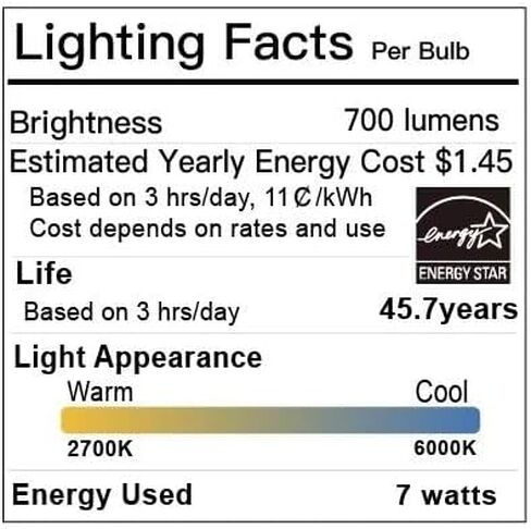 FREELICHT 6 عبوات من مصابيح LED المحدثة مقاس 6 بوصات، قابلة للتحديد 2700K/3000K/4000K/5000K/6000K، مصابيح LED مسطحة قابلة للتعتيم، 10 وات = 110 وات، 1000 لومن، تصنيف IC ورطب، معتمدة من ETL وFCC in Kuwait