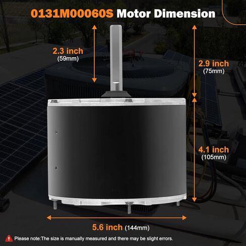 0131M00060SP، استبدال محرك مروحة 1/6HP متوافق مع محرك مروحة مكثف مكيف الهواء Goodman، سرعة واحدة، 208-230 فولت، لطراز Zongshan Broad-Ocean Co موديل YDK-120S83262-01 in Kuwait