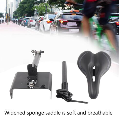 Topyond متوافق مع Segway Ninebot F20 F25 F30 F40 سكوتر كهربائي سرج مقعد قابل للتعديل، ملحقات سكوتر مقعد قابل للطي in Saudi Arabia