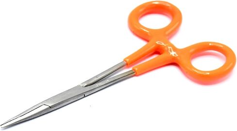 OdontoMed2011 5" Straight + 5" Curved HEMOSTAT Forceps Locking Clamps - Stainless Steel Ideal for EMT, Firefighter, Dental, Hobby, Fishing, Electronics, Pruning, Taxidermy (Silver) in Kuwait