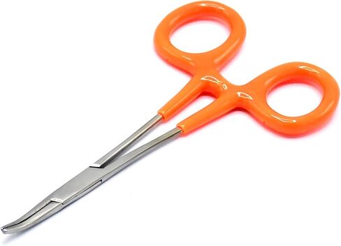 OdontoMed2011 5" Straight + 5" Curved HEMOSTAT Forceps Locking Clamps - Stainless Steel Ideal for EMT, Firefighter, Dental, Hobby, Fishing, Electronics, Pruning, Taxidermy (Silver) in Kuwait