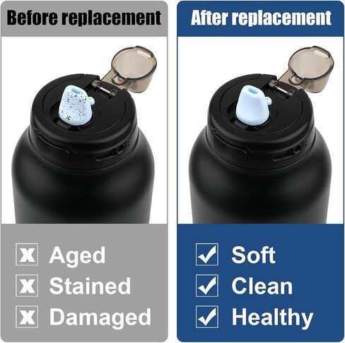 4pcs Bite Valve Replacement for Ello Hydra 64oz Stainless Steel Jug, Water Bottle Mouthpiece Replacement Silicone No BPA Compatible with Ello Hydra 64oz Half Gallon Water Jug in Saudi Arabia