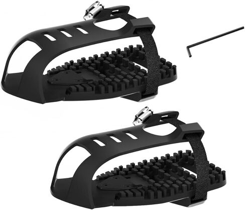 أقفاص أصابع القدم من Hikeen لدراجة Peloton ودراجة Peloton + الدواسات المتوافقة مع محولات قفص أصابع القدم - تحويل دواسات دلتا المظهر إلى أشرطة مشبك أصابع القدم in Kuwait