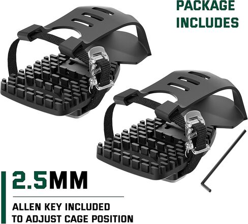 أقفاص أصابع القدم من Hikeen لدراجة Peloton ودراجة Peloton + الدواسات المتوافقة مع محولات قفص أصابع القدم - تحويل دواسات دلتا المظهر إلى أشرطة مشبك أصابع القدم in Kuwait