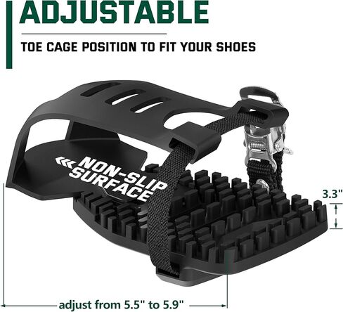 أقفاص أصابع القدم من Hikeen لدراجة Peloton ودراجة Peloton + الدواسات المتوافقة مع محولات قفص أصابع القدم - تحويل دواسات دلتا المظهر إلى أشرطة مشبك أصابع القدم in Kuwait