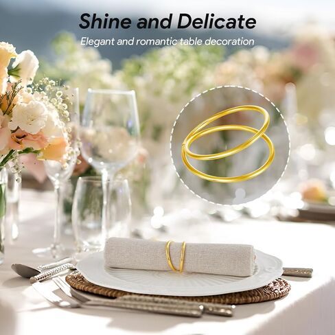 50Pcs Napkin Rings Gold Napkin Rings Metal Spiral Napkin Rings Napkin Holders Buckles for Wedding, Christmas, Thanksgiving, Dinner Party, Table Decorations in Saudi Arabia