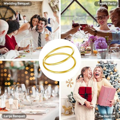 50Pcs Napkin Rings Gold Napkin Rings Metal Spiral Napkin Rings Napkin Holders Buckles for Wedding, Christmas, Thanksgiving, Dinner Party, Table Decorations in Saudi Arabia