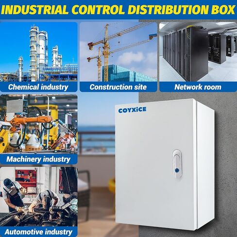 Electrical Box 16 x 12 x 8'' Steel Electrical Junction Box，NEMA 4X Steel Enclosure Box，Indoor&Outdoor Electrical Box Waterproof & Dustproof，Wall Mounted Universal，with Lock & Mounting Plate in Saudi Arabia