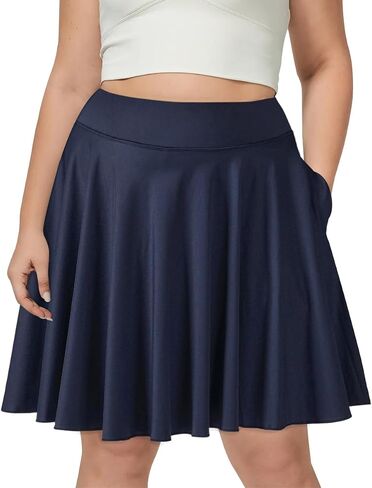 Moon Wood Knee Length Skirts for Women 4 Pockets High Waisted Plus Size Womens Tennis Skirt Athletic Golf Skirts with Shorts in Saudi Arabia