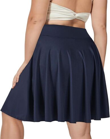 Moon Wood Knee Length Skirts for Women 4 Pockets High Waisted Plus Size Womens Tennis Skirt Athletic Golf Skirts with Shorts in Saudi Arabia