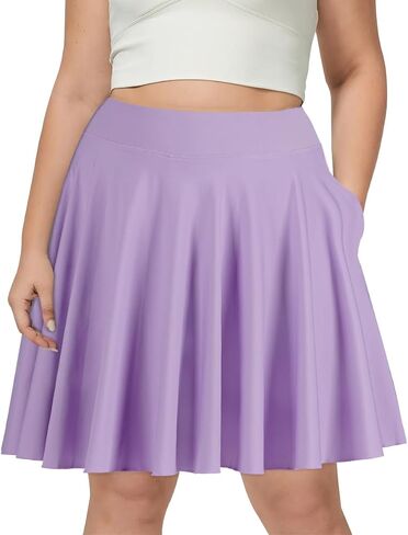 Moon Wood Knee Length Skirts for Women 4 Pockets High Waisted Plus Size Womens Tennis Skirt Athletic Golf Skirts with Shorts in Saudi Arabia