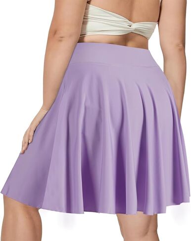 Moon Wood Knee Length Skirts for Women 4 Pockets High Waisted Plus Size Womens Tennis Skirt Athletic Golf Skirts with Shorts in Saudi Arabia