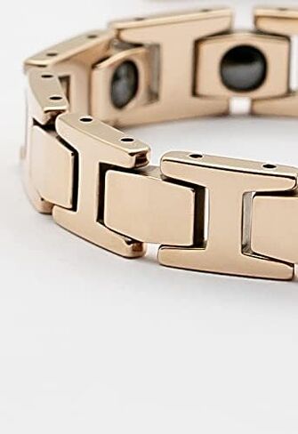 سوار رجالي - سوار مغناطيسي فائق القوة من فولاذ التنجستين - حجر الجرمانيوم - ذهب عيار 18 قيراط، مجوهرات رجالية أنيقة، متوفر أيضًا كسوار تنجستن للرجال - طراز معاصر مع التركيز على سوار التنجستين الرجالي in Kuwait