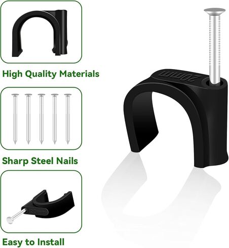 50 قطعة من مشابك Pex، 1 بوصة شماعات Pex تركيبات Pex سوداء نصف مشابك، مسمار J-Hook Pex على المشابك لأنابيب أنابيب OD 1 بوصة، دعم الأنابيب، سلك التثبيت (23.5 مم) in Kuwait