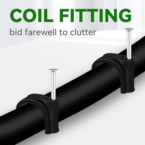 50 قطعة من مشابك Pex، 1 بوصة شماعات Pex تركيبات Pex سوداء نصف مشابك، مسمار J-Hook Pex على المشابك لأنابيب أنابيب OD 1 بوصة، دعم الأنابيب، سلك التثبيت (23.5 مم) in Kuwait