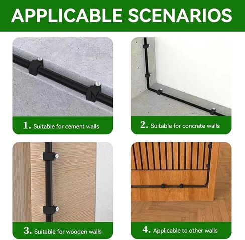 50 قطعة من مشابك Pex، 1 بوصة شماعات Pex تركيبات Pex سوداء نصف مشابك، مسمار J-Hook Pex على المشابك لأنابيب أنابيب OD 1 بوصة، دعم الأنابيب، سلك التثبيت (23.5 مم) in Kuwait