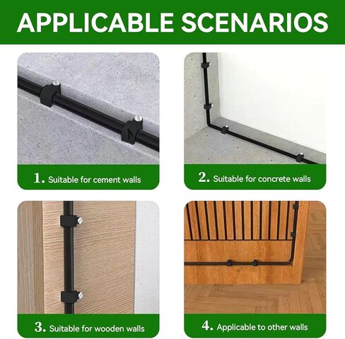 50 قطعة من مشابك Pex، 1 بوصة شماعات Pex تركيبات Pex سوداء نصف مشابك، مسمار J-Hook Pex على المشابك لأنابيب أنابيب OD 1 بوصة، دعم الأنابيب، سلك التثبيت (23.5 مم) in Kuwait