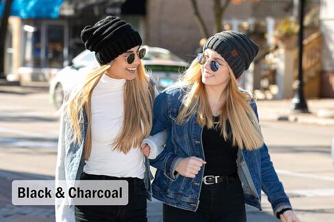 Funky Junque Trendy Warm Oversized Chunky Soft Oversized Cable Knit Slouchy Beanie in Kuwait