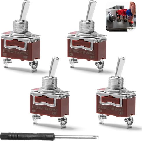 مفتاح تبديل لحظي مقاوم للماء (تشغيل)-إيقاف (تشغيل)، 2 دبوس مفتاح SPDT للخدمة الشاقة البحرية 30 أمبير 12 فولت تيار مستمر/15 أمبير 250 فولت تيار متردد للرافعة التلقائية للقوارب البحرية 3 أوضاع Spdt، 4 قطع in Kuwait