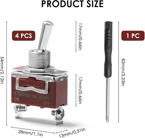 مفتاح تبديل لحظي مقاوم للماء (تشغيل)-إيقاف (تشغيل)، 2 دبوس مفتاح SPDT للخدمة الشاقة البحرية 30 أمبير 12 فولت تيار مستمر/15 أمبير 250 فولت تيار متردد للرافعة التلقائية للقوارب البحرية 3 أوضاع Spdt، 4 قطع in Kuwait