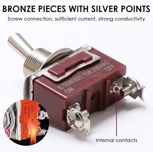 مفتاح تبديل لحظي مقاوم للماء (تشغيل)-إيقاف (تشغيل)، 2 دبوس مفتاح SPDT للخدمة الشاقة البحرية 30 أمبير 12 فولت تيار مستمر/15 أمبير 250 فولت تيار متردد للرافعة التلقائية للقوارب البحرية 3 أوضاع Spdt، 4 قطع in Kuwait