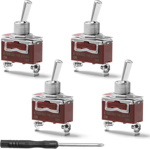 مفتاح تبديل لحظي مقاوم للماء (تشغيل)-إيقاف (تشغيل)، 2 دبوس مفتاح SPDT للخدمة الشاقة البحرية 30 أمبير 12 فولت تيار مستمر/15 أمبير 250 فولت تيار متردد للرافعة التلقائية للقوارب البحرية 3 أوضاع Spdt، 4 قطع in Kuwait