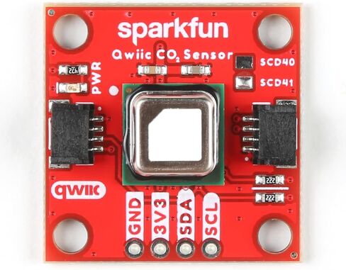 مستشعر الرطوبة ودرجة الحرارة SparkFun CO2 - نظام القياس الصوتي SCD41 (Qwiic) يجمع بين ضوء الأشعة تحت الحمراء الضيق النطاق والميكروفون، أبعاد اللوحة: (بوصة) 1.00 × 1.00 in Kuwait